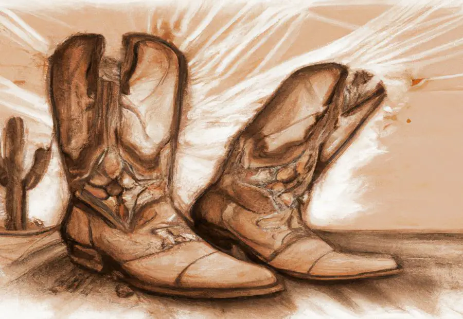 Two-tone Background for Cowboy Boots Drawing 