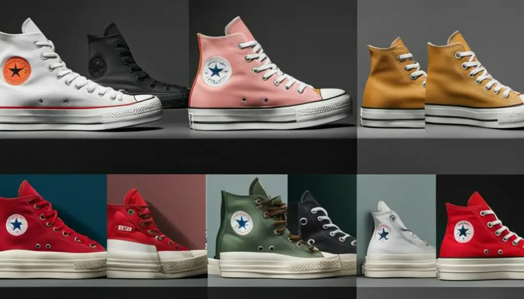Converse Platform Shoe Height in Inches Comparison Chart