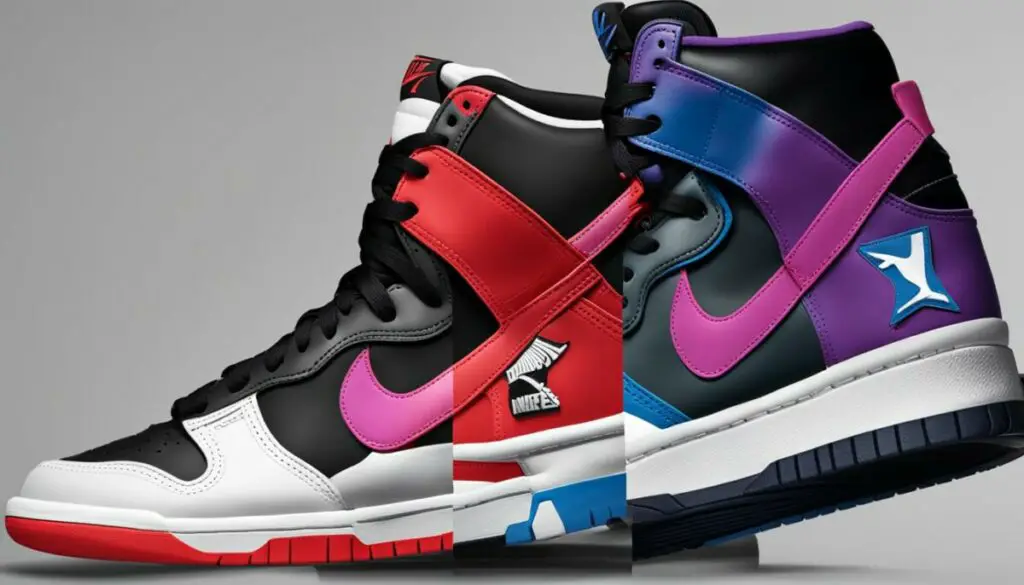Nike Dunk Gs and Ps comparison image