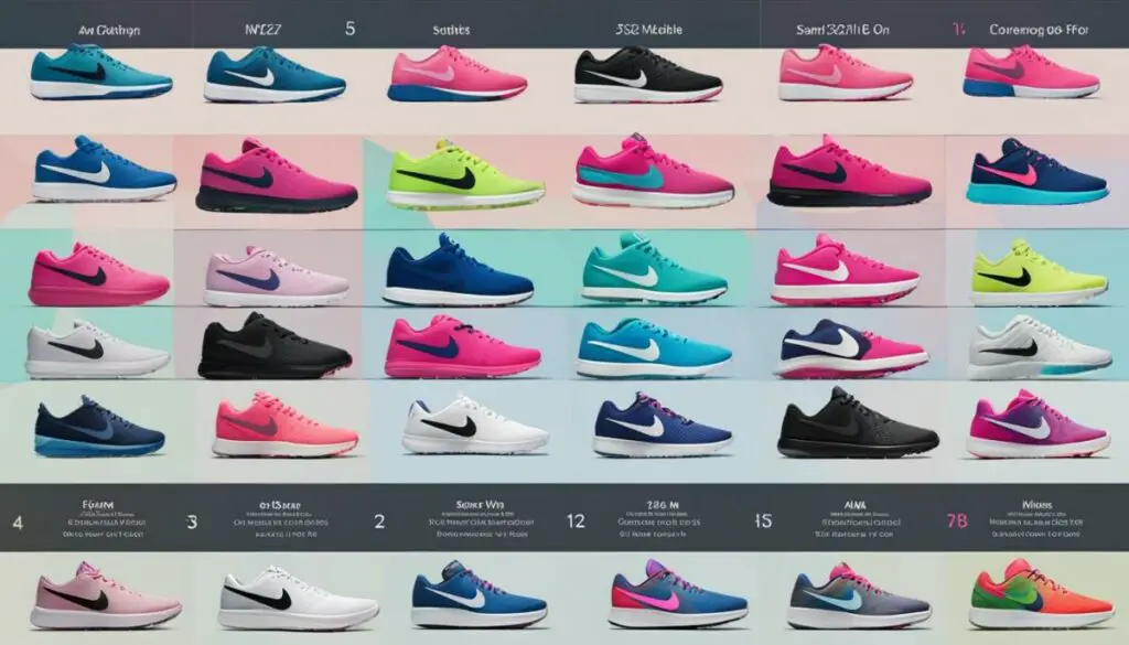 Nike Shoes Youth Shoe Size Chart and Women's Shoe Size Chart