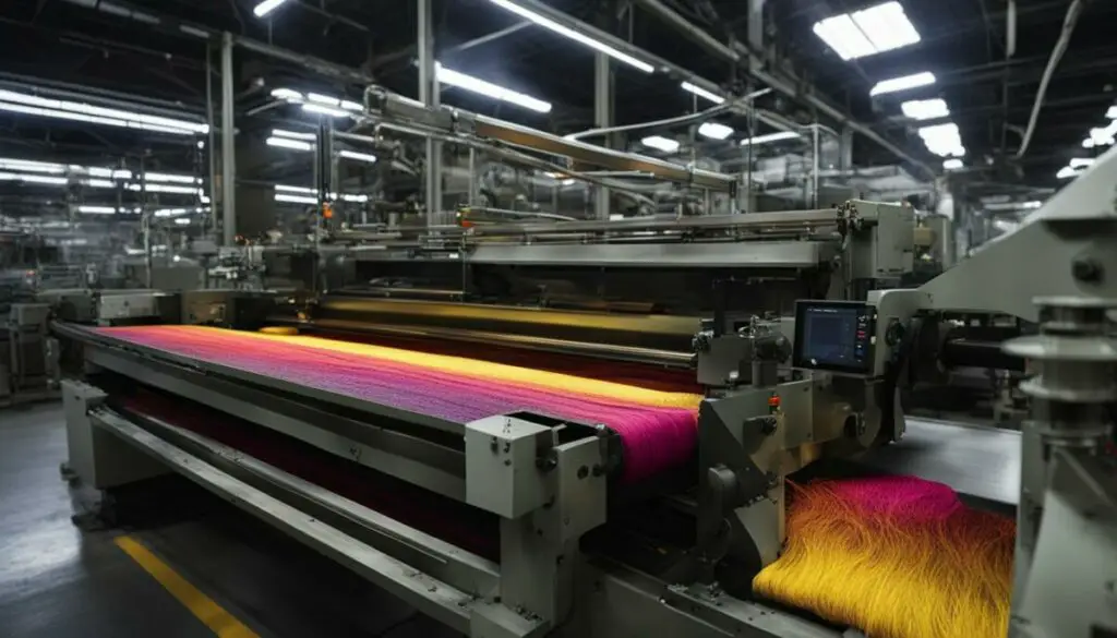 Nike socks production line in a factory