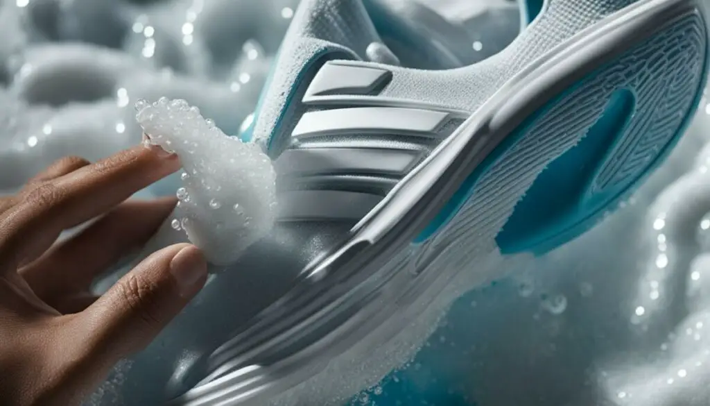 hand washing Adidas Cloudfoam shoes