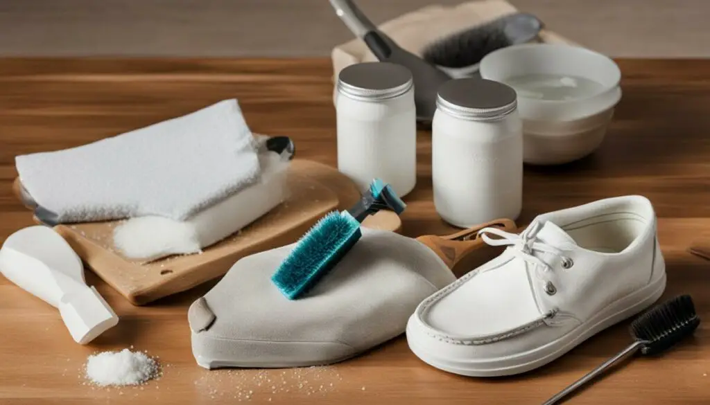 removing stains from white Hey Dude shoes