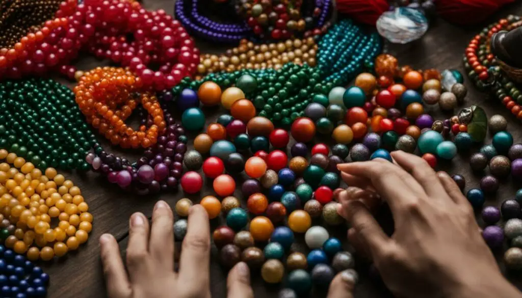 choosing beads